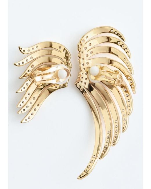 & Other Stories White Rhinestone Cuff Earrings
