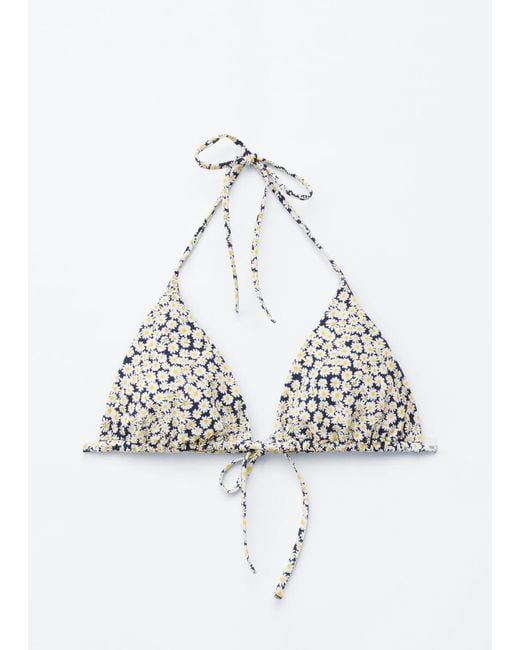 & Other Stories Brown Triangle Bikini Top