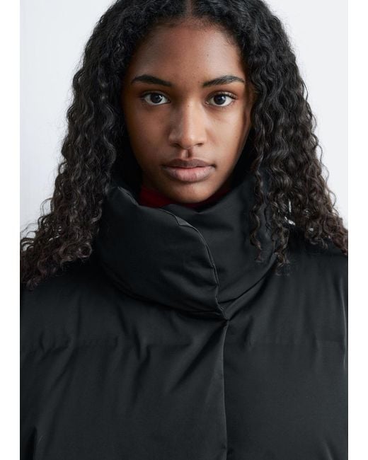 & Other Stories Black Down Puffer Jacket
