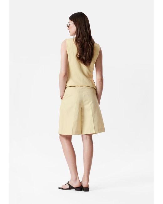 & Other Stories Natural Tailored Bermuda Shorts