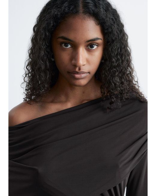 other stories draped midi dress & OTHER STORIES Draped Midi Dress