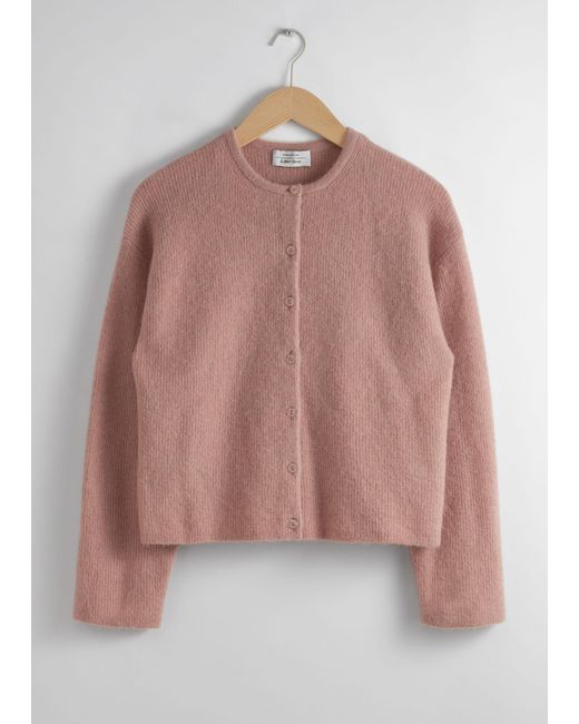& Other Stories Pink Knitted Cardigan