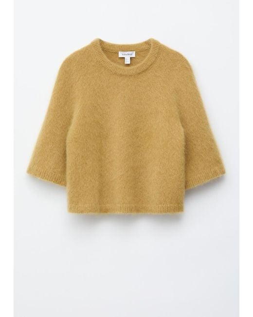 & Other Stories Yellow Mohair-Blend Knitted T-Shirt