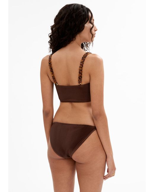 & Other Stories Brown Pleated Mini Briefs