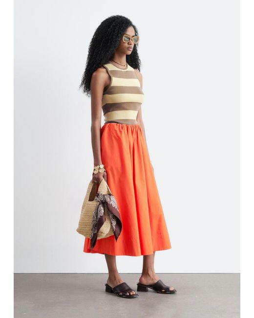 & Other Stories Red Knitted Tank Top