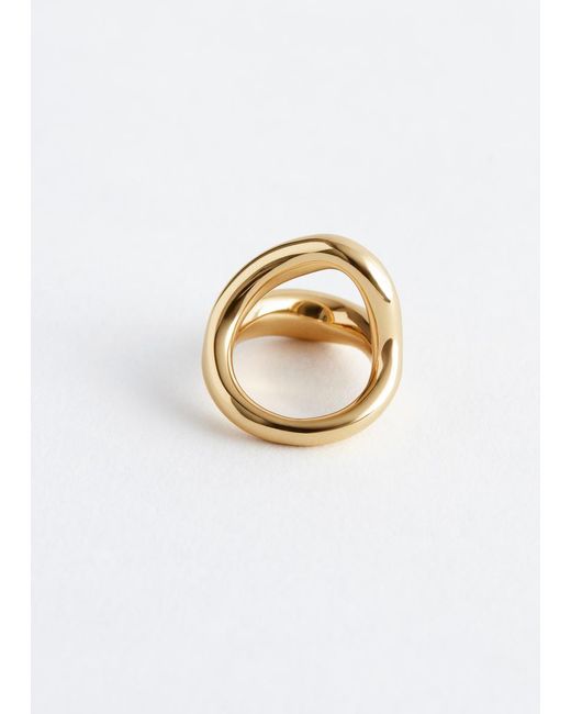 & Other Stories Metallic Irregular Ring