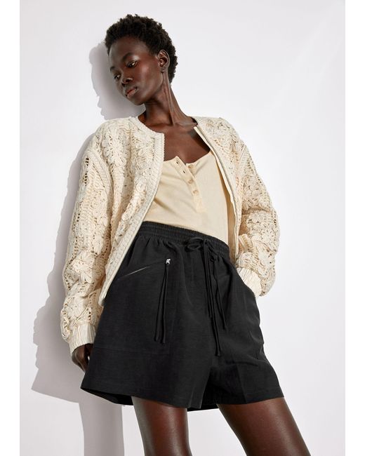 & Other Stories Natural Boxy Braided Jacket
