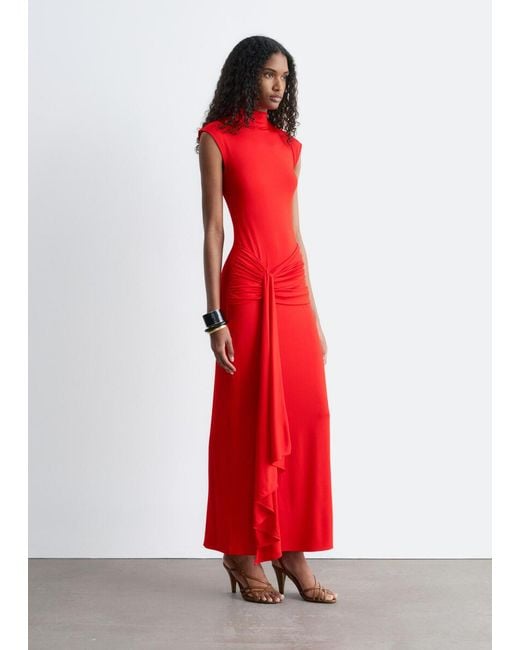 knee length dresses for ladies & Other Stories Voluminous Midi Wrap Dress