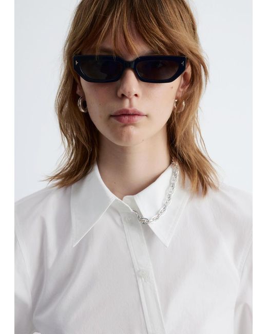 Chemise Asymétrique En Coton & Other Stories en coloris White