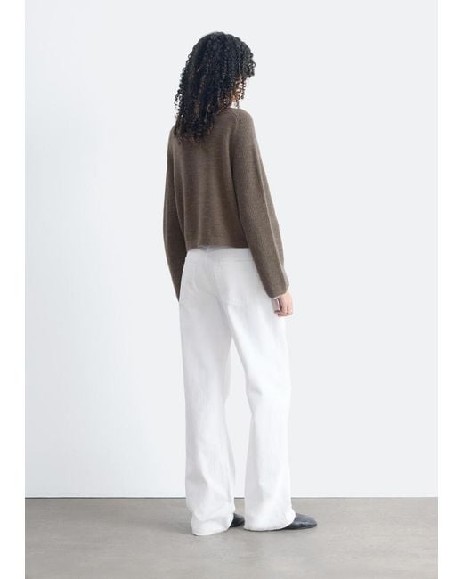 & Other Stories Brown Relaxed Wool-Cotton Cardigan