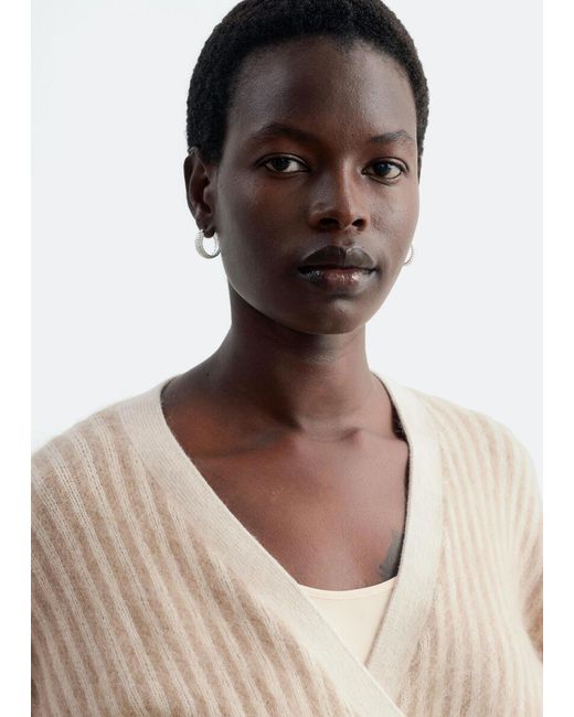 & Other Stories Natural Mohair-Blend Wrap Cardigan