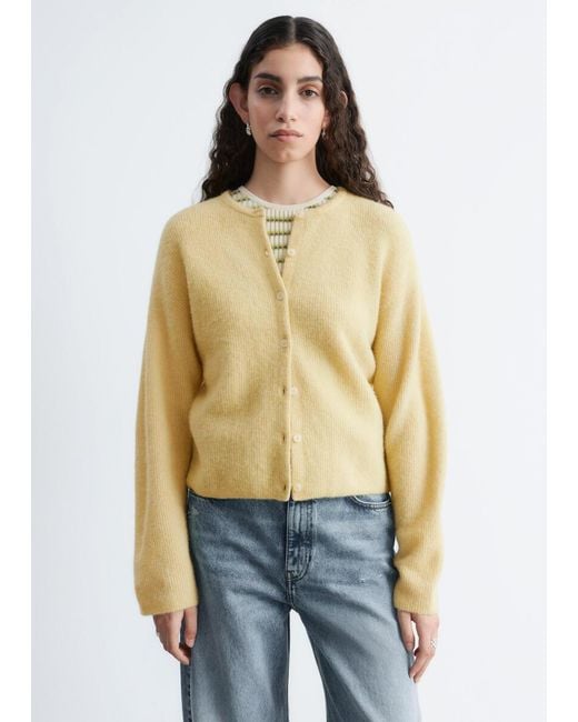 & Other Stories Natural Alpaca-Blend Knitted Cardigan
