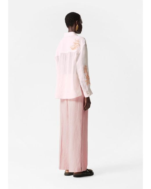 Chemise En Ramie Brodée & Other Stories en coloris Pink
