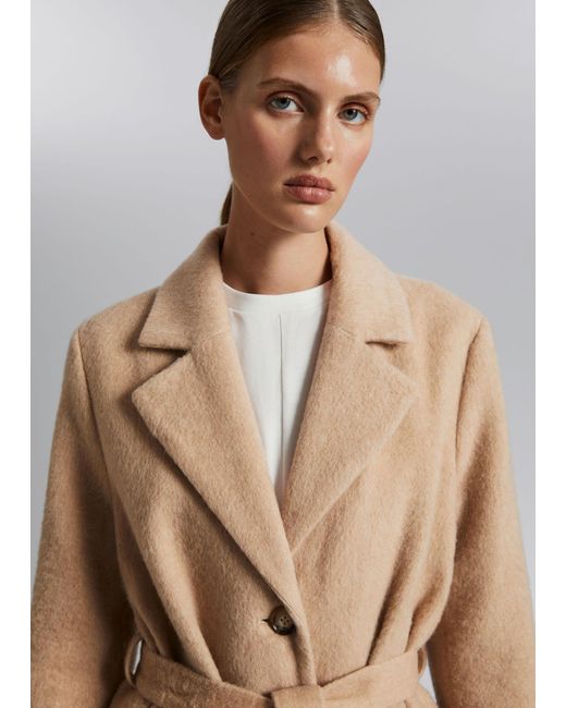 Other stories camel coat cheap