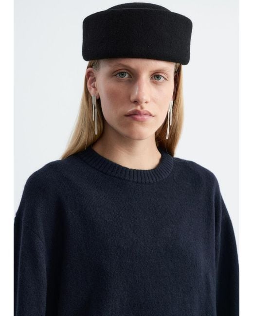 & Other Stories Blue Boxy Knit Jumper