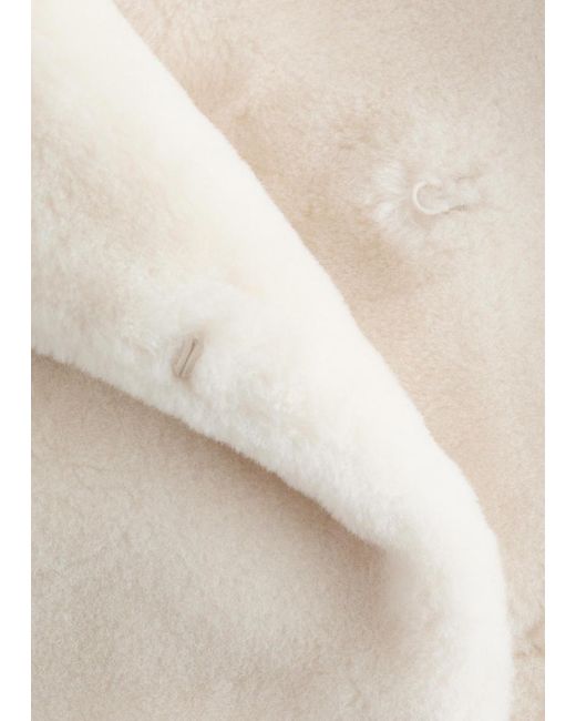 & Other Stories Natural Faux Fur Jacket