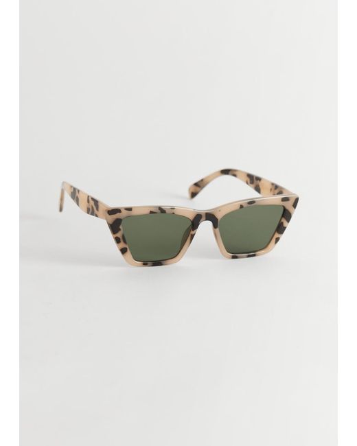 & Other Stories Natural Angular Cat Eye Sunglasses