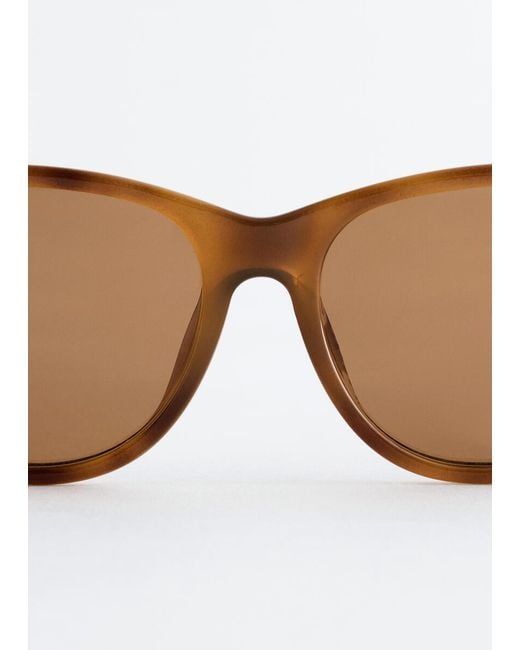 & Other Stories White Oval Cat-Eye Sunglasses