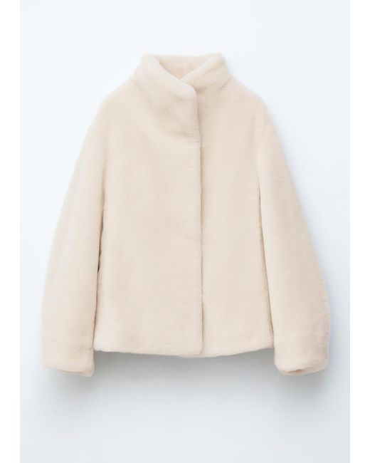 & Other Stories Natural Faux Fur Jacket