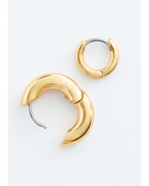 & Other Stories Metallic Chunky Hoop Earring Set