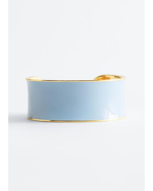 & Other Stories Blue Two-Tone Cuff Bracelet