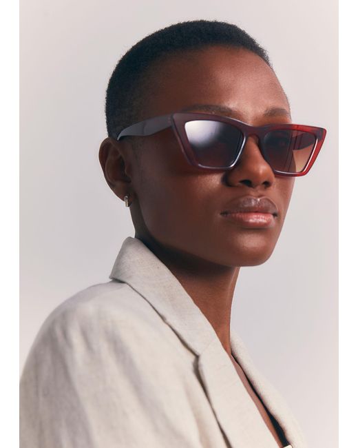 & Other Stories Angular Cat Eye Sunglasses in Red | Lyst Canada