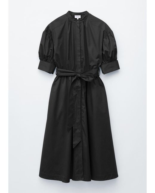 & Other Stories Black Belted Cotton Dress