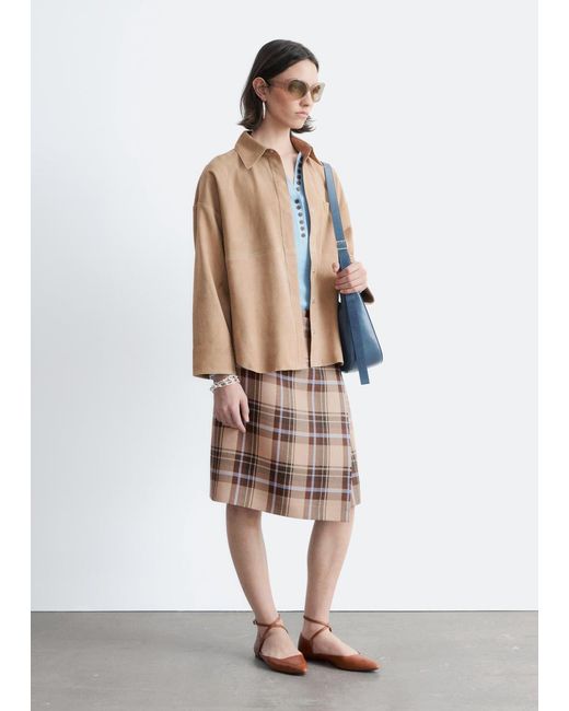 & Other Stories Natural Suede Shirt