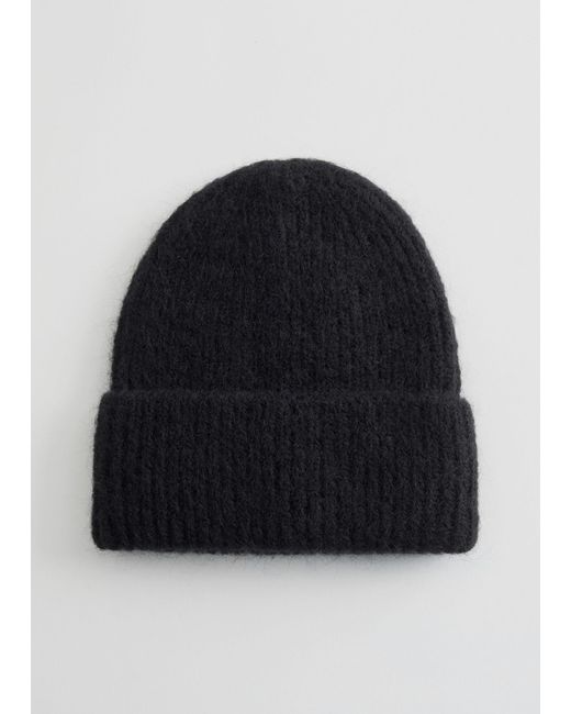 & Other Stories Blue Wool Blend Beanie
