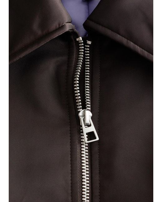 & Other Stories White Collared Bomber Jacket