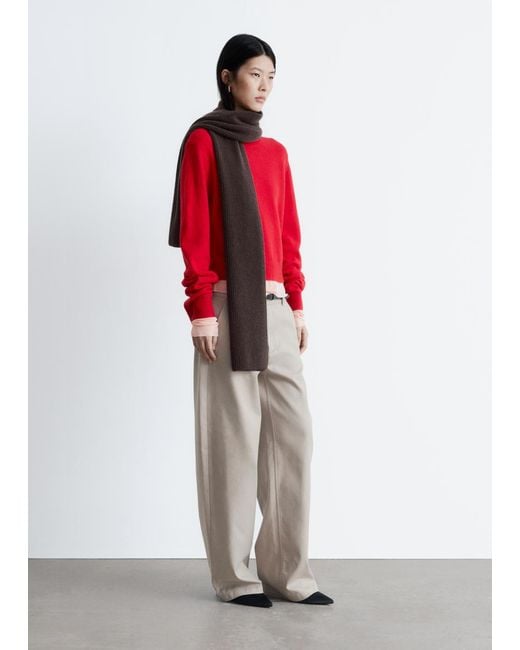 & Other Stories Red Knitted Jumper
