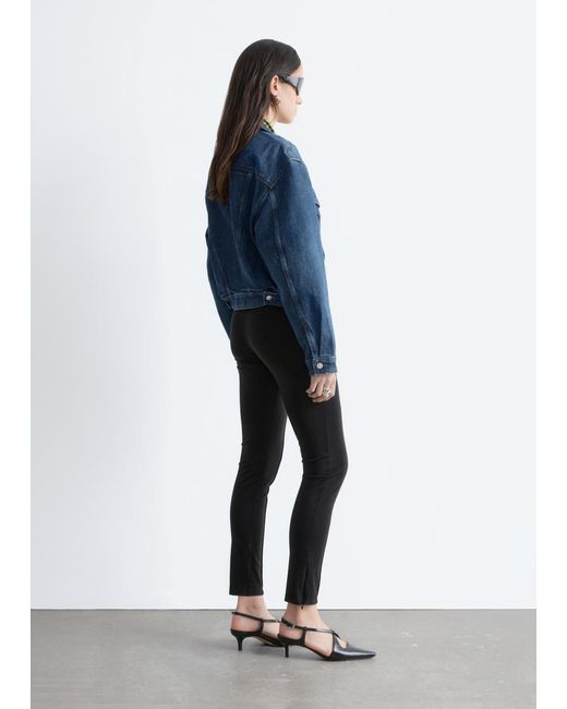 & Other Stories Blue Cropped Denim Jacket