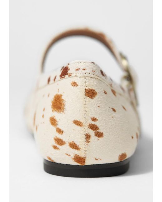 & Other Stories Natural Mary-Jane Ballet Flats