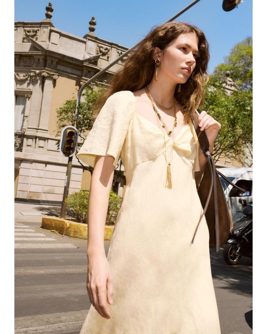 Robe Midi En Lin & Other Stories en coloris Natural