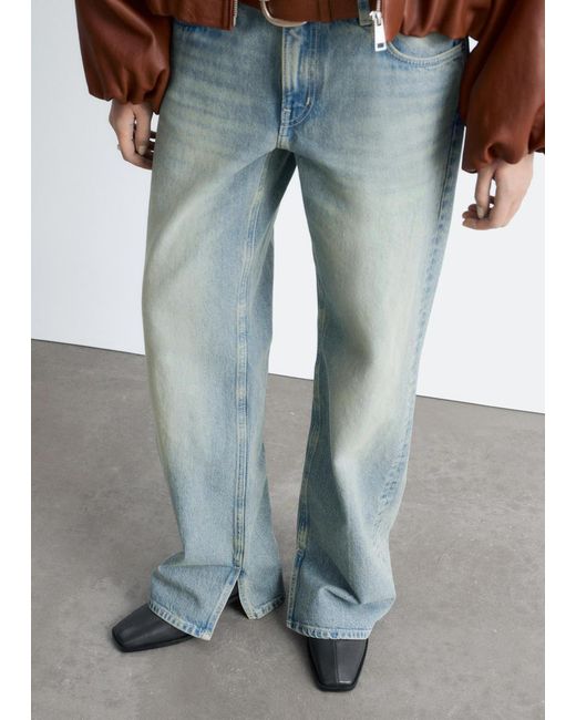 & Other Stories White Straight-Leg Jeans