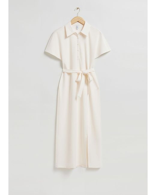& Other Stories White Mid-length Polo Dress