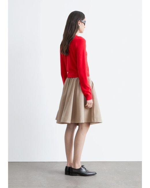 & Other Stories Flared Knee-Length Skirt