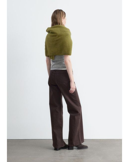 & Other Stories White Wide-Leg Jeans