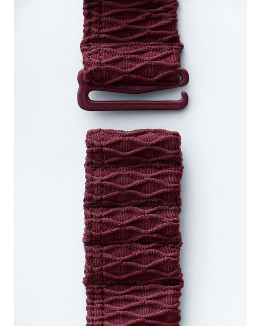 & Other Stories Purple Textured Triangle Bikini Top