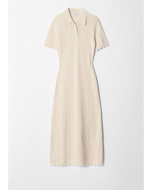 Robe Midi En Maille Pointelle & Other Stories en coloris Natural