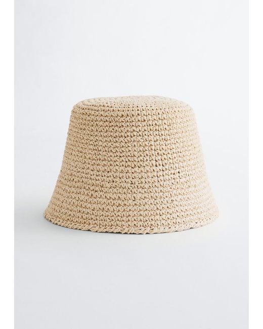 & Other Stories Natural Woven Straw Hat