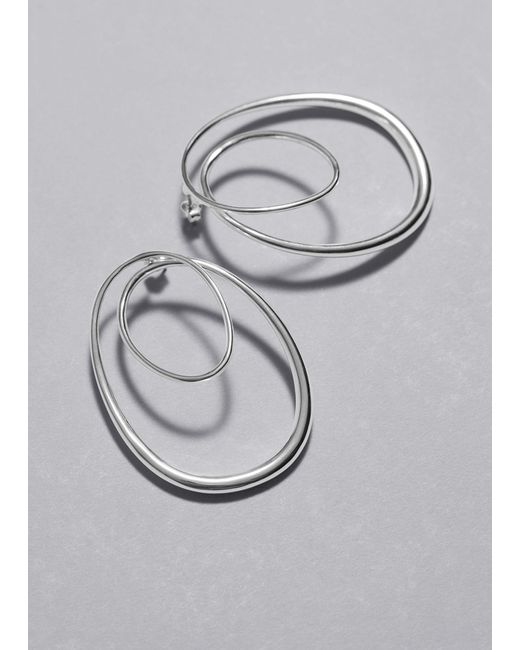 & Other Stories Metallic Sculptural Swirl Earrings