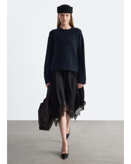 & Other Stories Blue Boxy Knit Jumper