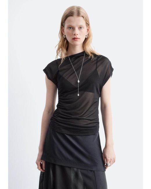 & Other Stories Black Gathered Top
