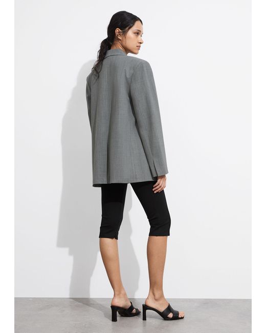 & Other Stories Gray Single-breasted Blazer