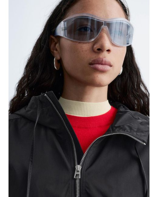 & Other Stories Black Hooded Anorak