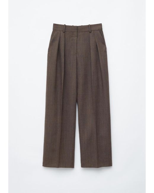 & Other Stories White Press-Crease Wool Trousers