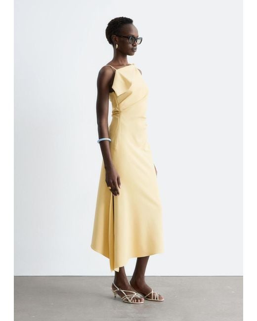 twist strap midi dress Ellie Back Twist Strap Midi Dress- Creamy Olive