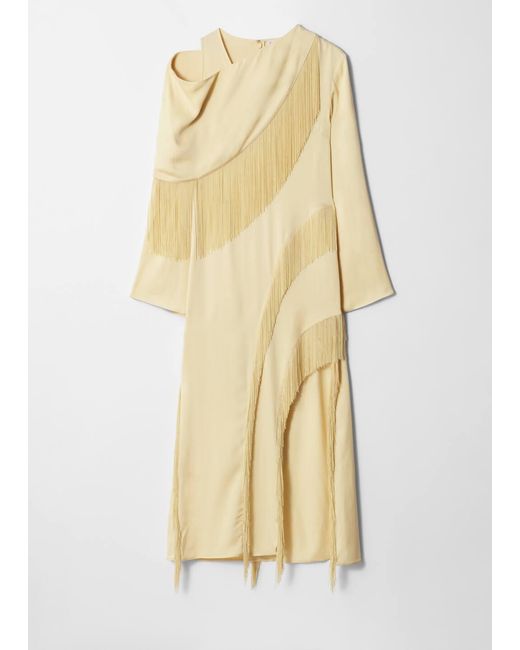& Other Stories Natural Fringe Maxi Dress