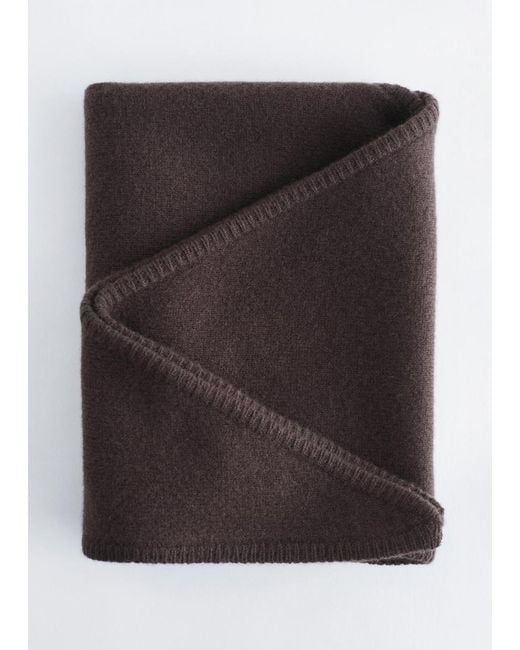 & Other Stories Black Wool Triangle Scarf